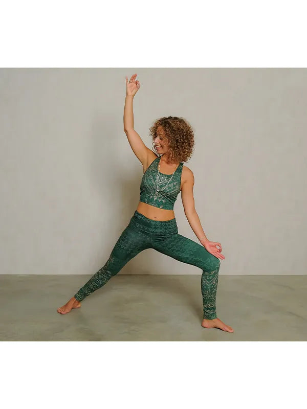 Die Yoga Leggings in der Farbe Smaragd