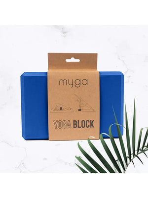 Der Königsblaue Yoga Block aus Schaumstoff mit Papierbanderole