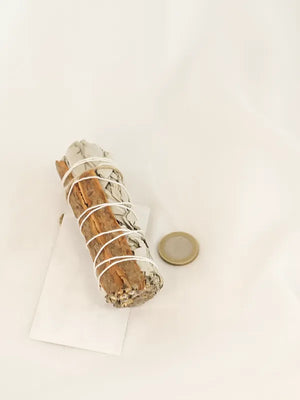 Räucherbündel aus weißem Salbei und Zimt | 25 - 35 g Smudge