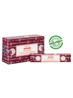 Die Räucherstäbchen "Opium" von Satya in nachhaltiger Papier-Verpackung