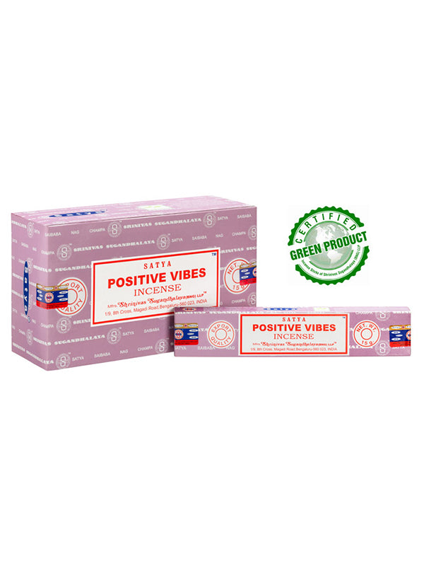 Positive Vibes Räucherstäbchen in nachhaltiger Papier-Verpackung
