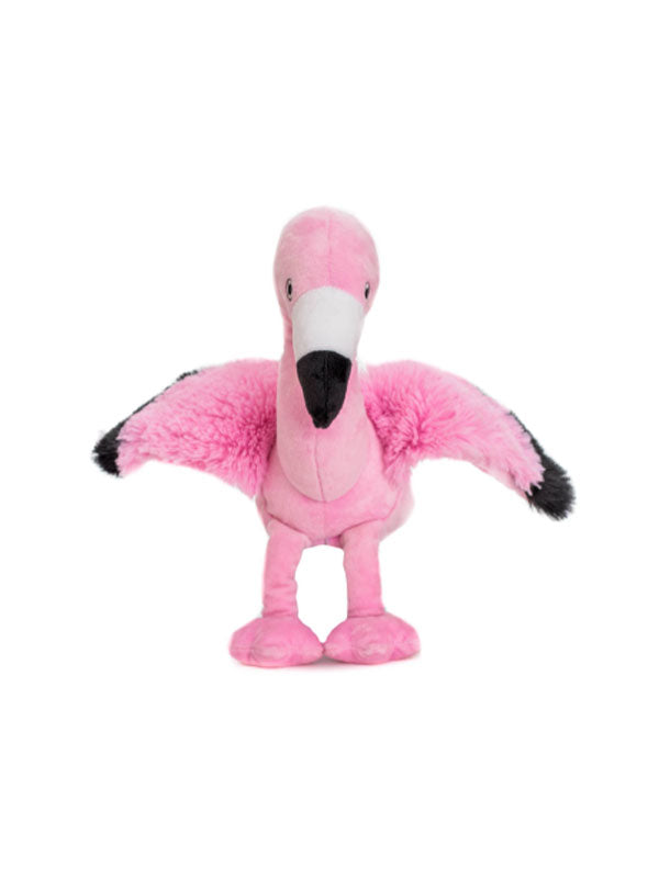 Der pinke Flamingo mit weiß-schwarzen Details